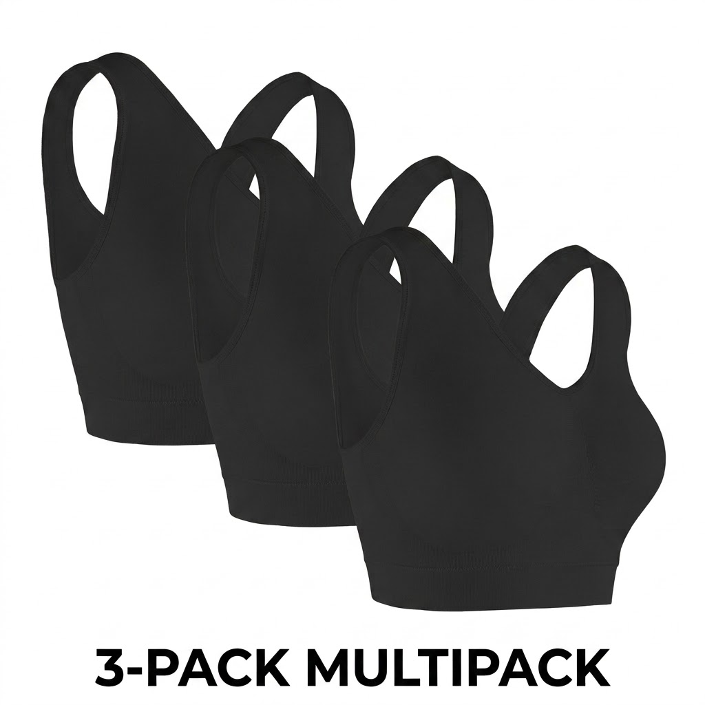 Sleep Bra Bralette - ชุด 3 ชิ้น บราไร้โครงไร้ตะเข็บสำหรับผู้หญิงไซส์ใหญ่ ทรง S