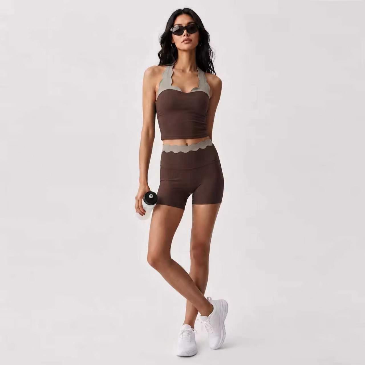 ชุดโยคะผู้หญิง 2 ชิ้น ชุดกีฬาแ - Lace Bralette Set บทวิจารณ์และราคา